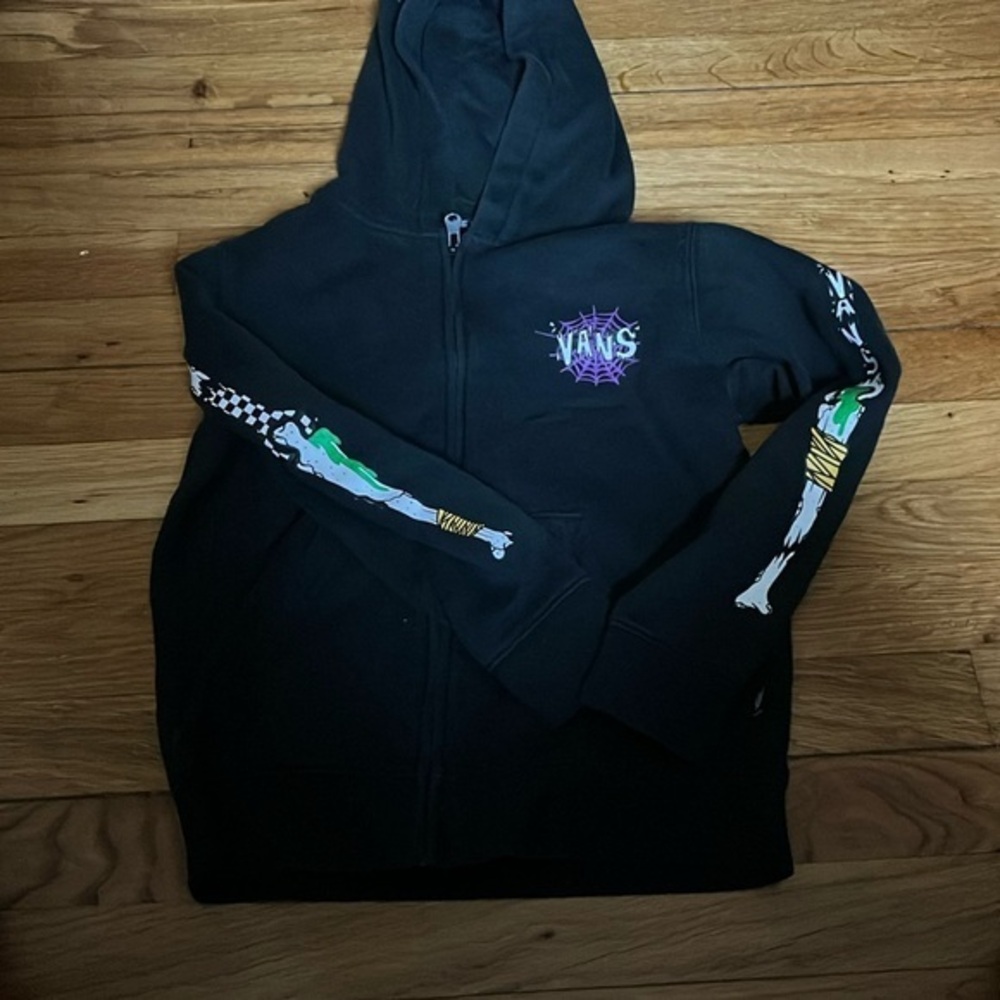 Vans Halloween spiderweb kids hoodie 6/Large fit is 5/6